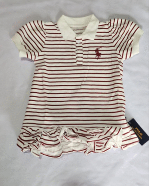 Robe POLO rouge rayée