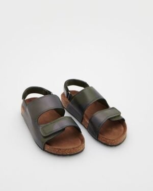 Sandale vert treillis
