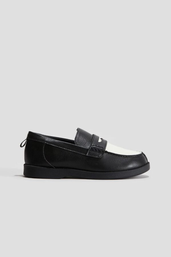 Mocassin noir blanc H&M