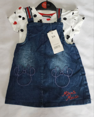 Ensemble salopette fille minnie 2