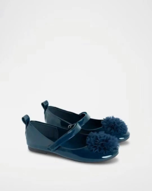 Ballerines Cool Club fille – Bleu marine verni a fleur