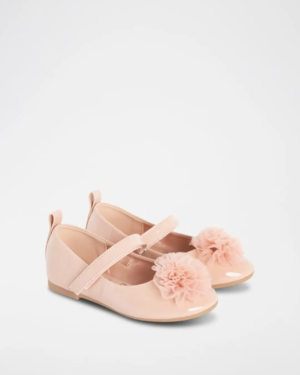 Ballerines fille Cool Club – Rose poudré – Fleurs décoratives