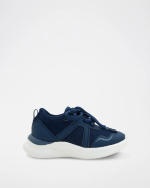 Baskets Obaïbi bébé garçon – Bleu marine – Semelle blanche