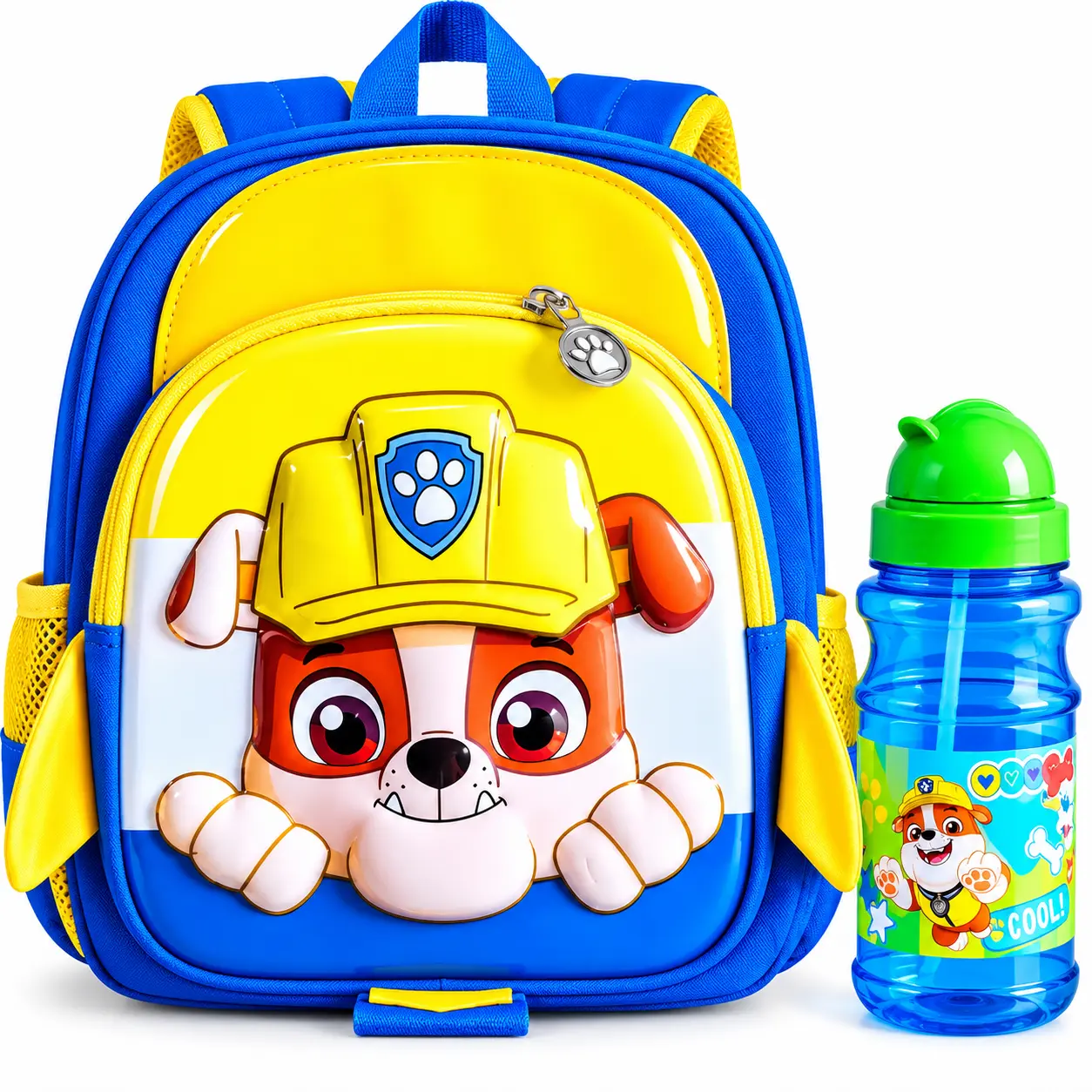 Ensemble Sac à Dos Scolaire Pat’Patrouille Chase Bleu + Gourde Assortie – Maternelle et CP – Image 3