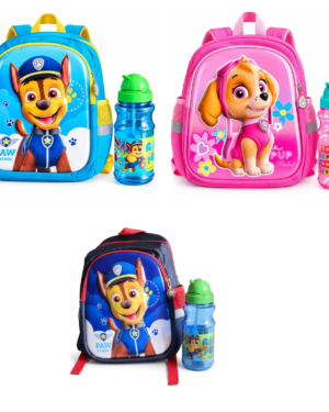 Sac à Dos Pat’Patrouille avec Gourde Assortie – Chase et Stella – Maternelle